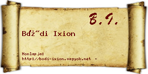 Bódi Ixion névjegykártya